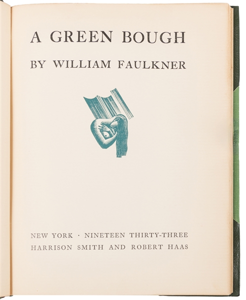  FAULKNER, William (1897-1962). A Green Bough. New York: Har...