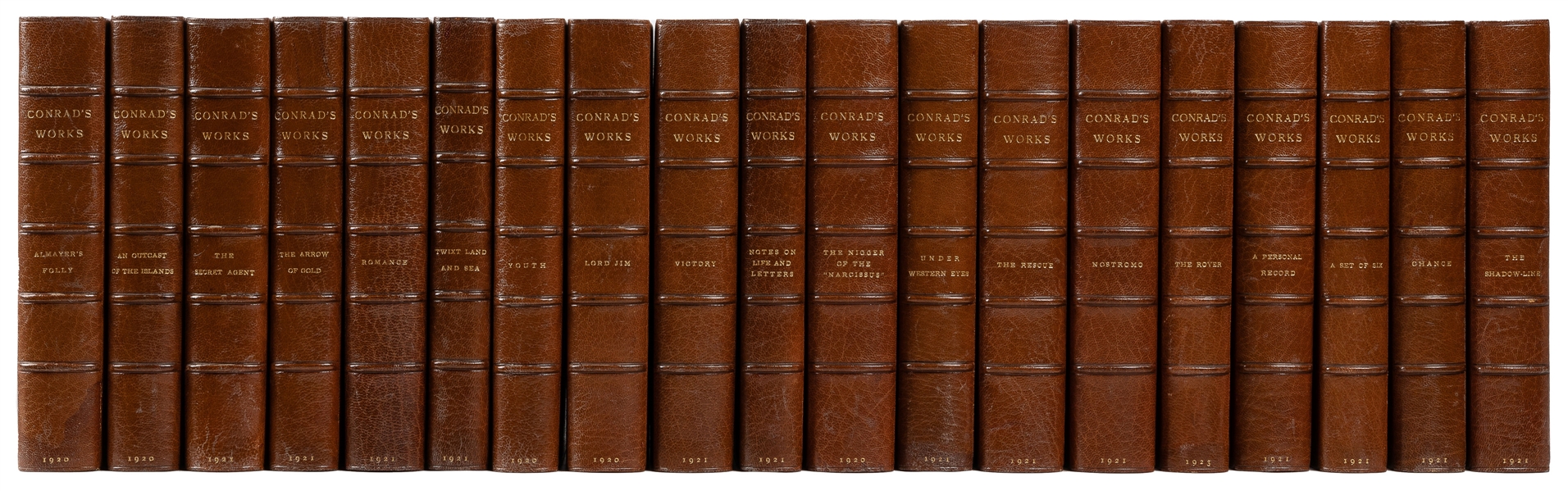  [FINE BINDINGS]. CONRAD, Joseph (1857-1924). The Works of J...