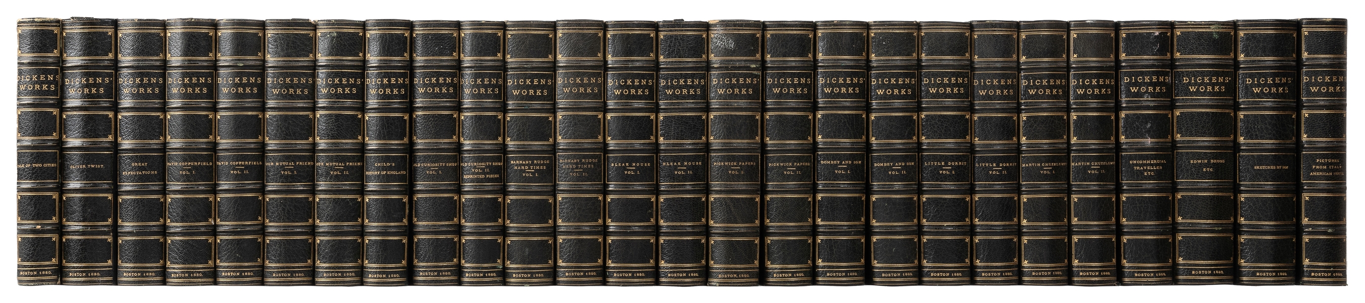  [FINE BINDINGS]. DICKENS, Charles (1812-1870). The Works of...