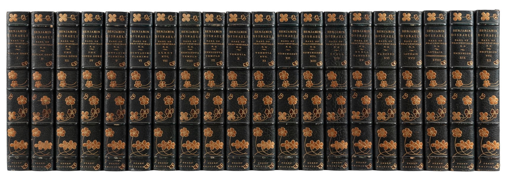  [FINE BINDINGS]. DISRAELI, Benjamin (1804-1881). The Works ...