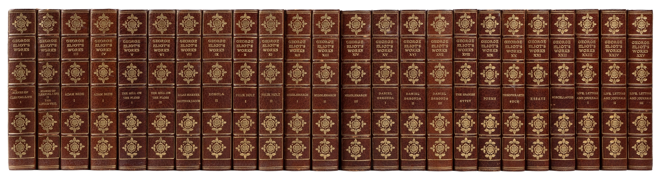  [FINE BINDINGS]. ELIOT, George (pseudonym of Mary Ann Evans...