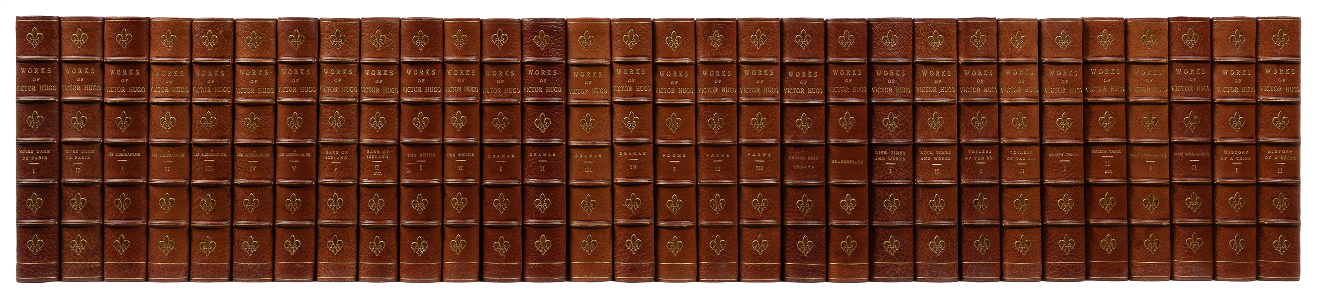  [FINE BINDINGS]. HUGO, Victor (1802-1885). Works of Victor ...