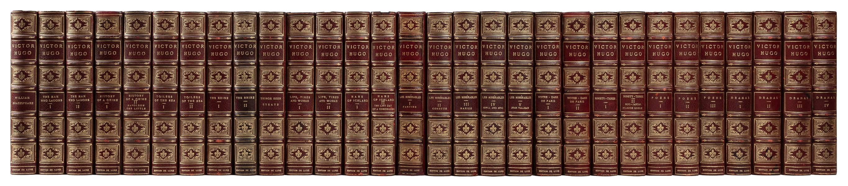  [FINE BINDINGS]. HUGO, Victor (1802-1885). Works of Victor ...