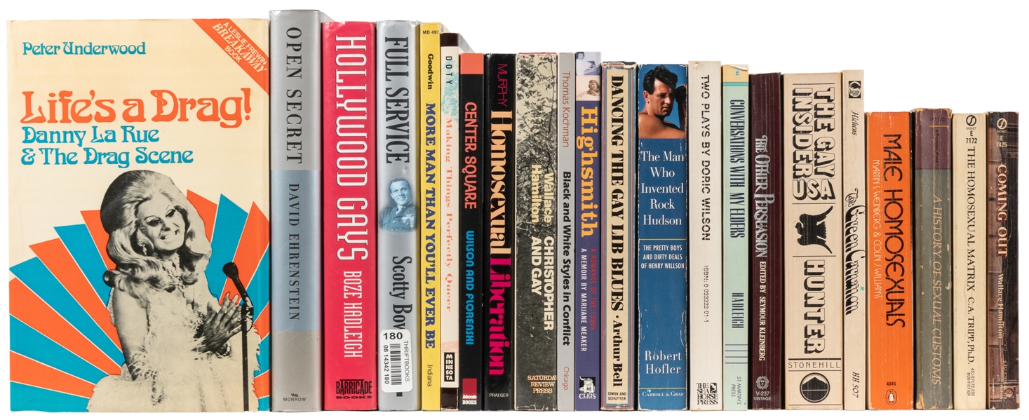  [GAY INTEREST]. A collection of over 50 books and paperback...