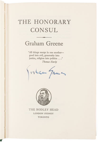  GREENE, Graham (1904-1991). The Honorary Consul. London: th...