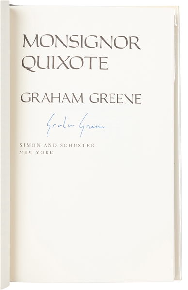  GREENE, Graham (1904-1991). Monsignor Quixote. New York: Si...