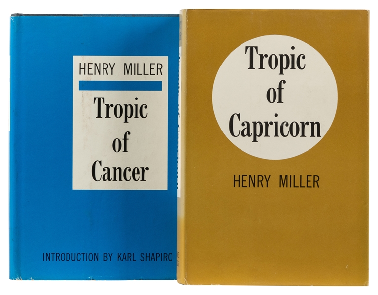  MILLER, Henry (1891-1980). Tropic of Capricorn [and] Tropic...