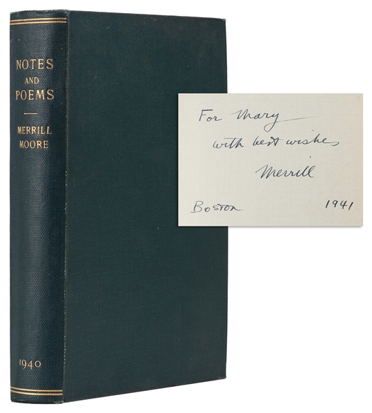  MOORE, Merrill (1903-1957). Notes and Poems. Boston: [Priva...