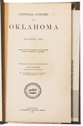  [POST OFFICE]. GAINES, S. M. General Scheme of Oklahoma. Oc...