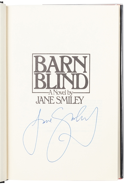  SMILEY, Jane (b. 1949). Barn Blind. New York: Harper & Row,...