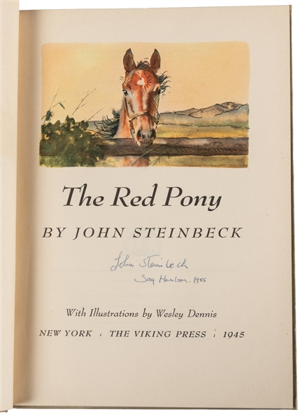  STEINBECK, John (1902-1968). The Red Pony. With Illustratio...