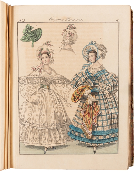  [HAND-COLORED PLATES]. [FASHION]. 78 Bound Hand-Colored Pla...