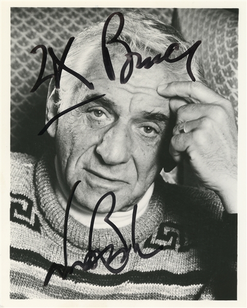  BERNSTEIN, Leonard (1918-1990). Signed Photo. [N.p., ca. 19...