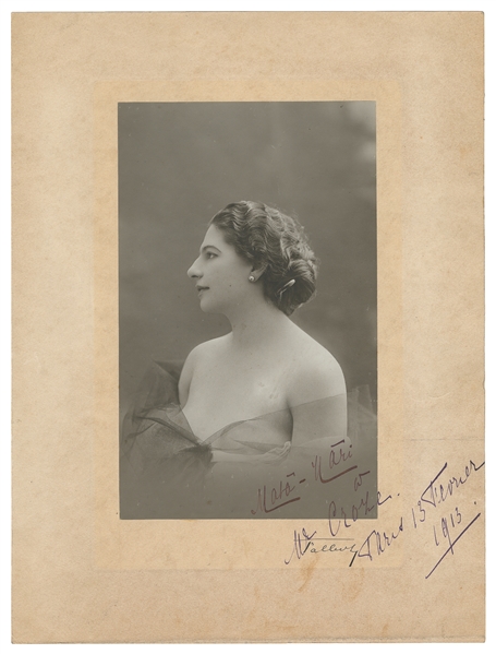  MATA HARI (1876 – 1917). Portrait Photograph, Inscribed and...