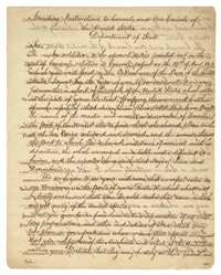  PICKERING, Timothy (1745-1829). Document Signed. [N.p., n.d...