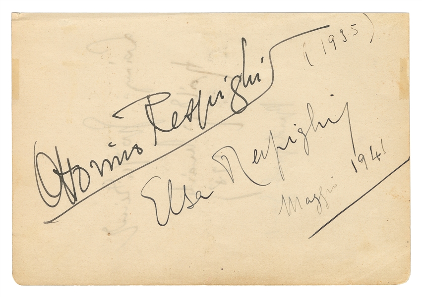  RESPIGHI, Ottorino (1879-1936). Signed Page of an Autograph...