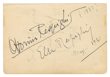  RESPIGHI, Ottorino (1879-1936). Signed Page of an Autograph...