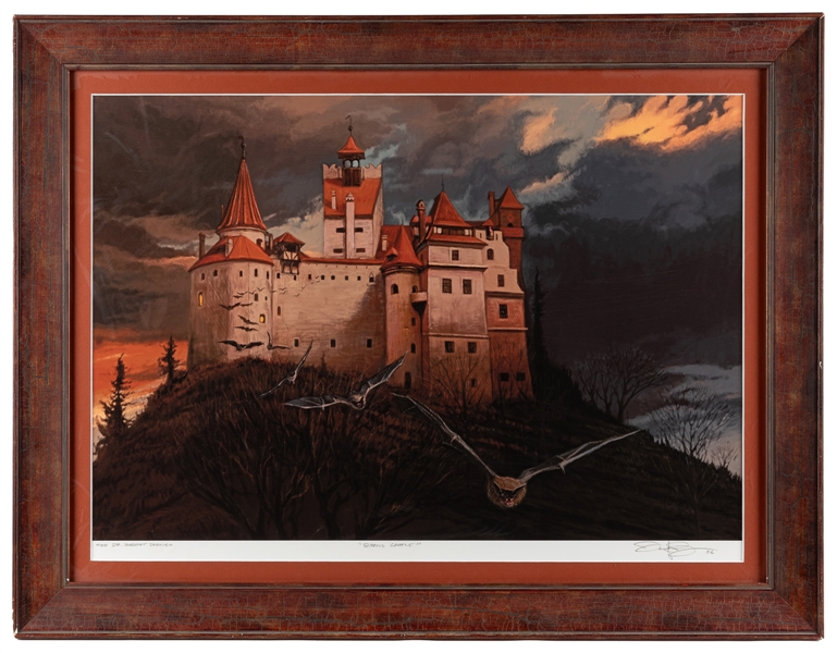  BURR, Dan. “Bran Castle” Color Print from Castles, Old Ston...