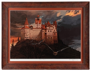  BURR, Dan. “Bran Castle” Color Print from Castles, Old Ston...