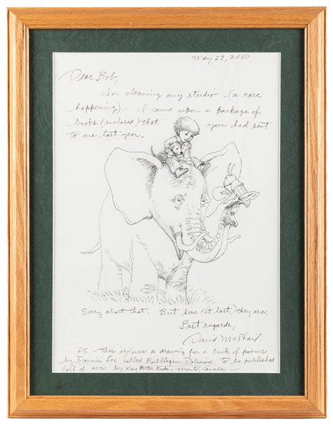  MCPHAIL, David. Inscribed Drawing for Bubblegum Delicious b...