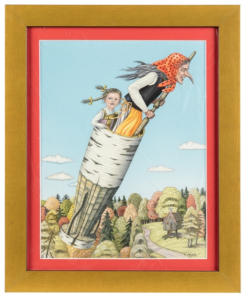  VAGIN, Vladimir (b. 1937). Front Cover Artwork of Baba Yaga...