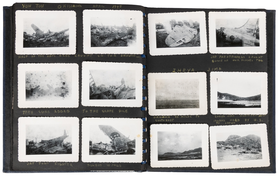  [WORLD WAR II]. Photo scrapbook of Pacific Theater military...