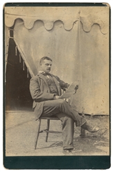 Circus Boss Cabinet Photograph. Circa 1880s. Cabinet card p...