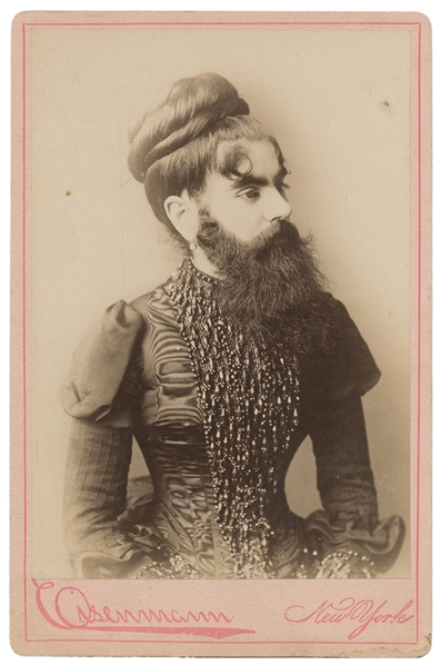 Miss Annie Jones, Bearded Lady Cabinet Card. New York: Char...