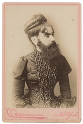 Miss Annie Jones, Bearded Lady Cabinet Card. New York: Char...