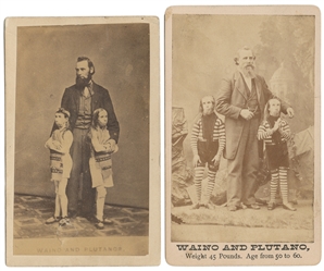 Wild Men of Borneo, Waino and Plutano / Two CDVs. Circa 185...