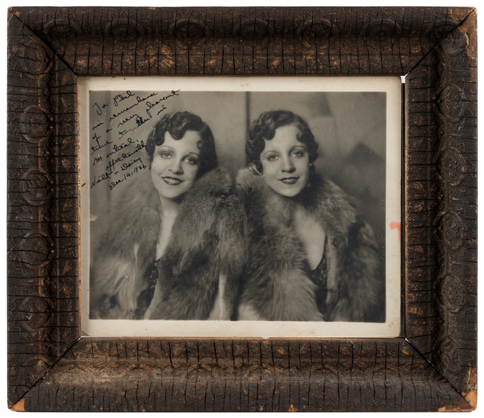 HILTON, Daisy and Violet (1908–1969). Signed Photograph. 19...