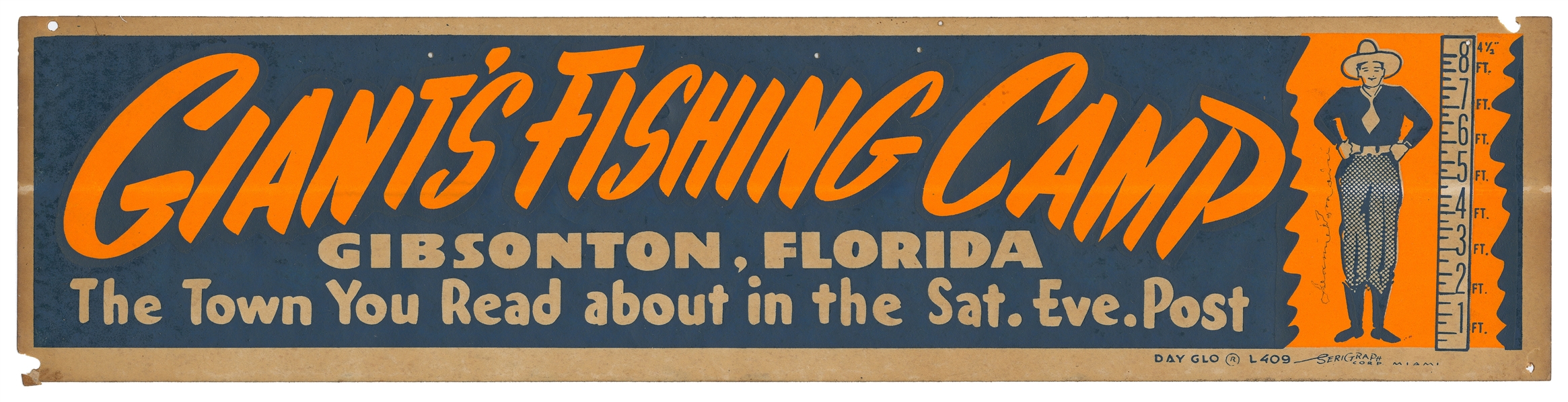 [GIANTS]. Giants Fishing Camp, Gibsonton, Florida Bumper S...