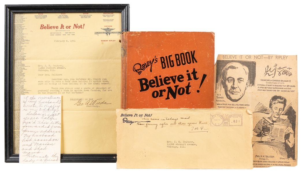 [ODDITIES]. RIPLEY, Robert L. (1890–1949). Ripleys Believe...