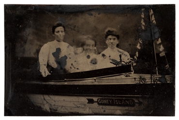 Coney Island Tin Type Photograph. New York, ca. 1890s. Tin ...