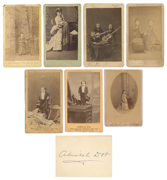 Seven CDVs of Little People. V.p., 1850s–1880s. Seven Carte...