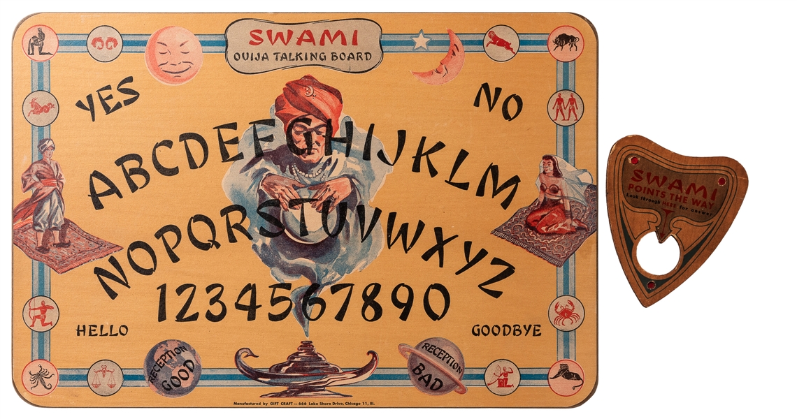 Swami Ouija Talking Board. Chicago: Gift Craft, ca. 1940s–1...