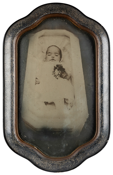 Postmortem Mourning Photograph of an Infant. Queen Anne, MD...