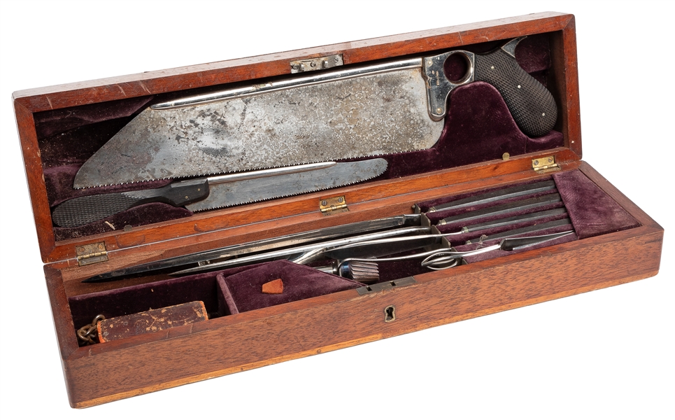 Civil War Era Amputation Set and Spring Fleam. Circa 1860s-...