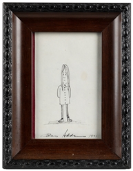 ADDAMS, Charles (1919–1988). Wednesday. 1971. Pen and ink s...