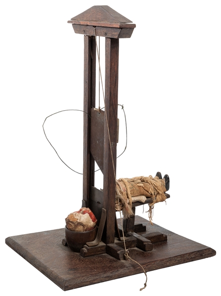 [TORTURE]. Guillotine Model Toy. Late 19th–early 20th centu...