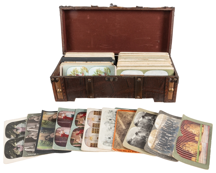 Nearly 300 Stereoscopic View Cards in Case. V.p., 1890s–192...