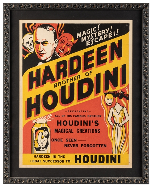 HARDEEN, Theo (1876–1945). Hardeen Brother of Houdini. Circ...