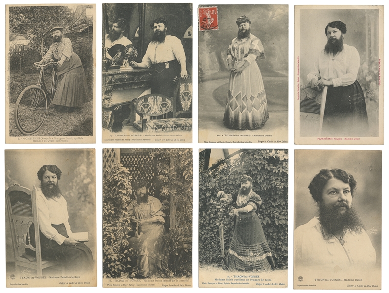 [BEARDED LADY]. DELAIT, Clementine (1865–1939). Eleven Post...