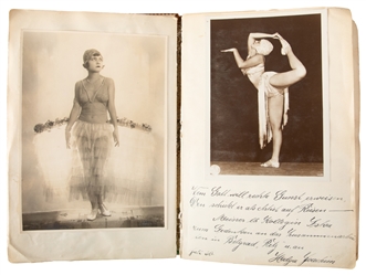 German Autograph Scrapbook of Dancers, Circus, and Vaudevil...