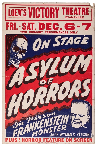 SILKINI (Jack Baker). On Stage / Asylum of Horrors. Circa 1...