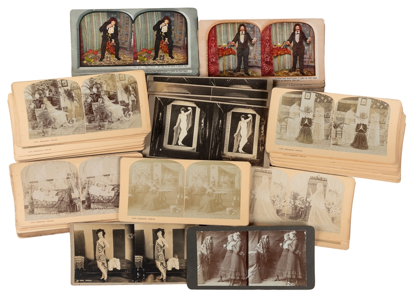 [SPIRIT PHOTOS]. Collection of Spirit Photo Stereoview Card...