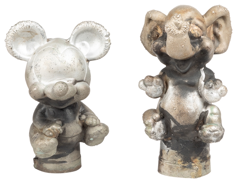 Mickey Mouse and Jumbo Toy Production Molds. Two vintage in...