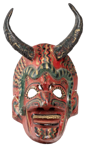 Guatemalan Devil Mask. Guatemala, 20th century. Carved ...