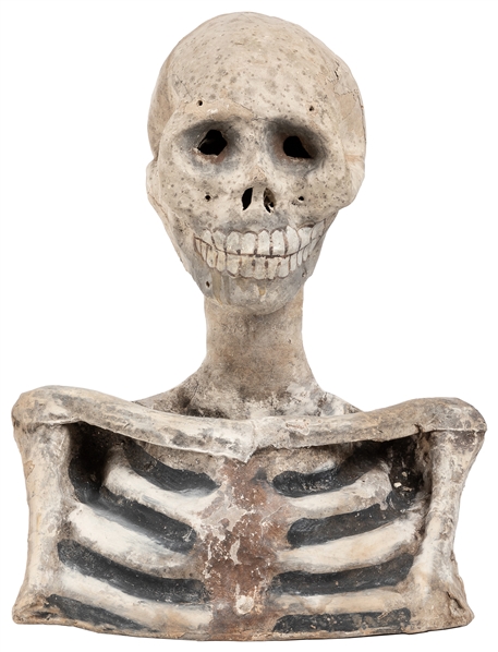 [FRATERNAL ORDER]. Odd Fellows I.O.O.F. Skeleton Bust. Circ...