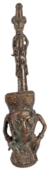 Cast Bronze Figural Sculpture. African [?]. Cast bronze scu...